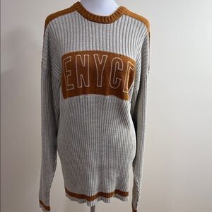 Enyce Men's Crewneck Sweater - Cream and Brown